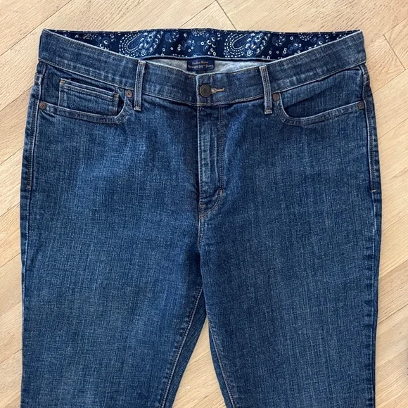 Levi Perfect Waist Straight Leg 525 Dark Blue Denim Jeans - Picture 5 of 9